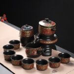 Bộ Ấm Chén Pha Trà Cối Xay SM002 Đỏ Đen Vàng - Image 11