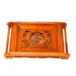 Khay trà gỗ Hương cuốn thư - Image 3