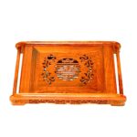 Khay trà gỗ Hương cuốn thư - Image 4