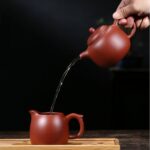 Bộ Ấm Chén Tử Sa Tây Thi Đại Hồng Bào 9 Món, Tử Sa Nguyên Khoáng, Thủ Công 280ml - Image 8