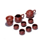 Bộ Ấm Chén Tử Sa Tây Thi Đại Hồng Bào 9 Món, Tử Sa Nguyên Khoáng, Thủ Công 280ml - Image 3