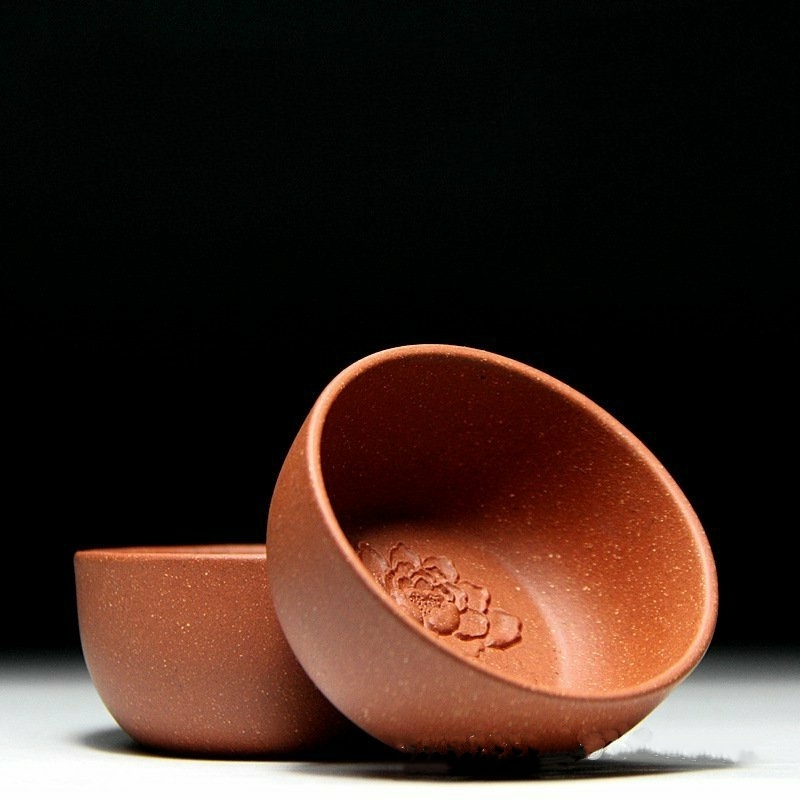 z2665082140479_2fa26073e80a3580e27e5ad0df10fd46.jpg Chén Uống Trà Tử Sa Nguyên Khoáng, Thủ Công, Hoa Mẫu Đơn 60ml - Image 1