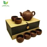Bộ Ấm Chén Tử Sa Nho Sóc, Nguyên Khoáng, Thủ Công 320ml (Tùng Thử Bồ Đào)