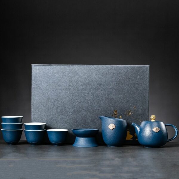 Bộ Ấm Chén Pha Trà Nhật Bản Tịnh Không, Gốm Sứ Cao Cấp 250ml