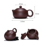 Bộ Ấm Chén Tây Thi Kim Sa, Tử Sa Kim Sa, Thủ Công 280ml - Image 7