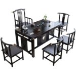 Bộ Bàn Ghế Uống Trà VIP Phòng Khách Gỗ Sồi, Kích Thước Bàn 2m, 5 Ghế