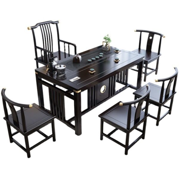 Bộ Bàn Ghế Uống Trà VIP Phòng Khách Gỗ Sồi, Kích Thước Bàn 2m, 5 Ghế