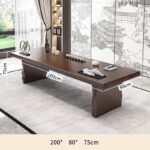 Bộ Bàn Ghế Uống Trà VIP Phòng Khách Gỗ Sồi 2,0m - Image 2