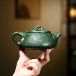 Ấm Thạch Biều Cảnh Trấn Như Ý Nguyên Khoáng Lục Sa Dân Quốc, Thủ Công 350ml - Image 3