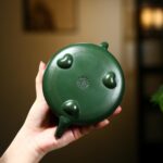 Ấm Thạch Biều Cảnh Trấn Như Ý Nguyên Khoáng Lục Sa Dân Quốc, Thủ Công 350ml - Image 7