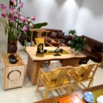 Bộ Bàn Ghế Uống Trà Gỗ Ngọc Am Dài 1,6m
