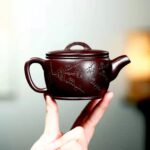 Ấm Tử Sa Hán Ngoã Song Hỷ Đào Nguyên Khoáng, Thủ Công 220ml - Image 2