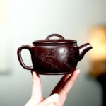 Ấm Tử Sa Hán Ngoã Song Hỷ Đào Nguyên Khoáng, Thủ Công 220ml - Image 6