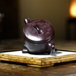 Ấm Tử Sa Hán Ngoã Song Hỷ Đào Nguyên Khoáng, Thủ Công 220ml - Image 9