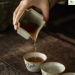 Bộ Ấm Chén Gốm Nhật Hoa Xám Mùa Thu 9 Món - Image 2