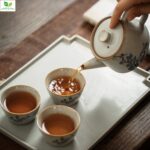 Bộ Ấm Chén Gốm Nhật Hoa Xám Mùa Thu 9 Món - Image 4