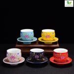 Chén Uống Trà Ngũ Sắc Hoa Sen - Image 2