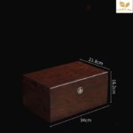 Set Hộp Đựng Trà Lọ Sứ Tròn, Hộp Da và Hộp Gỗ - Image 5