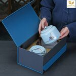 Set Hũ Đựng Trà Lọ Sứ Tròn, Hộp Giấy - Image 2