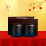 Set Hộp Đựng Trà Lọ Sứ Tròn, Hộp Da và Hộp Gỗ