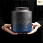 Set Hộp Đựng Trà Lọ Sứ Tròn, Hộp Da và Hộp Gỗ - Image 10